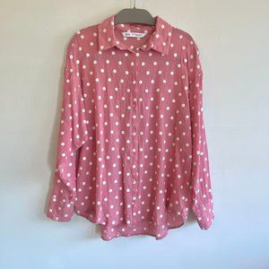 Zara Pink Polka Dot Top